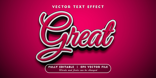 GREAT text effect editable vector