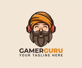 Gaming guru mascot icon design vector