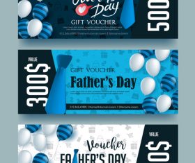 Gift voucher fathers day vector