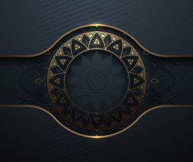 Golden flower background vector