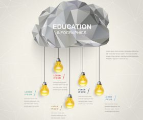 Golden idea infographic concept vector
