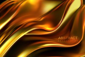 Golden liquid abstract background vector