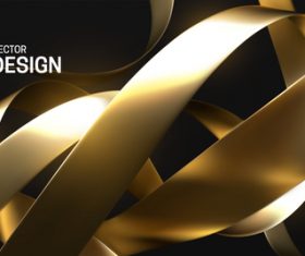Golden strips abstract background vector