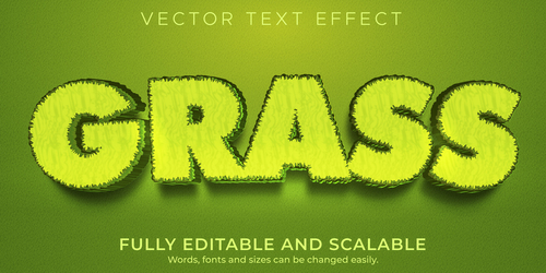 Grass font editable font vector