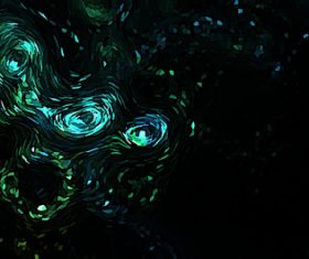 Green and blue post-Impressionist abstract background vector