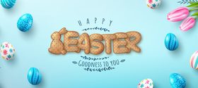 Greeting card happy easter vector