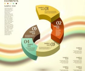 Half arc infographic vector