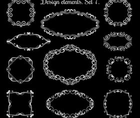 Hand drawing ornamental frames vector