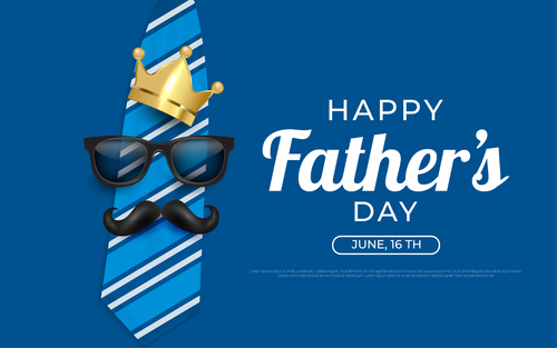 Happy greeting card fathers day card vector