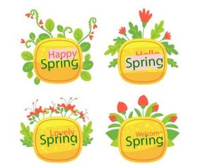 Happy spring card vector
