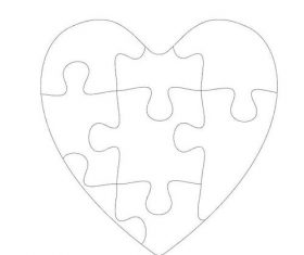 Hearts puzzle vector