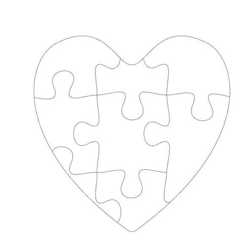 Hearts puzzle vector