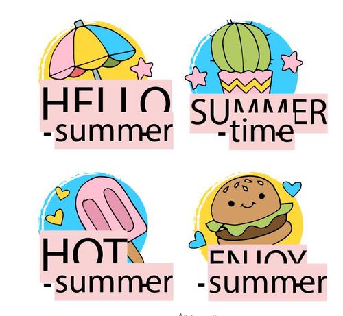 Hot happy summer vector