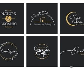 Illustration of business shop logo stamp banner vector