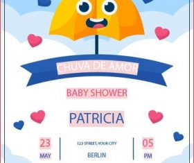 Invitation card baby shower vector
