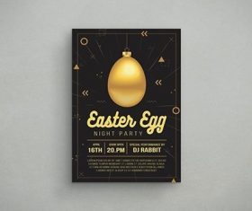 Invitation card easter party vector