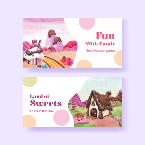 Land of sweets vector