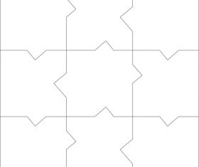 Large square puzzle vector