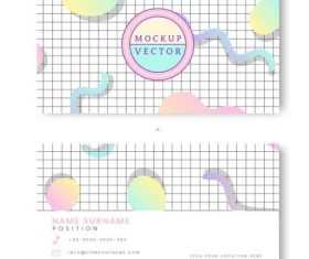 Line cover business card vector