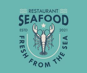Lobster logo design vector