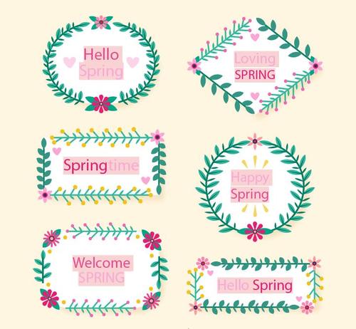 Loving spring collection vector