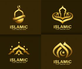 Luxurious Islamic logo vector