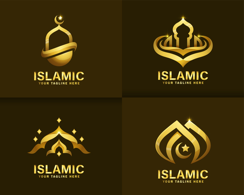 Luxurious Islamic logo vector