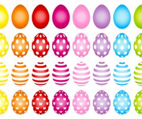 Make and Painted Easter Egg Background Vector
