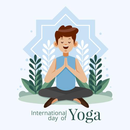 Meditation meditation cartoon illustration vector