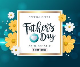 Merchant promotion fathers day vector