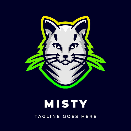 Misty logo template vector