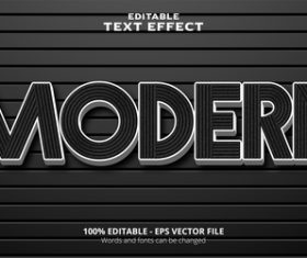 Modern editable text effect vector