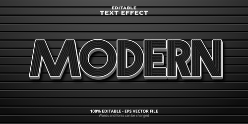 Modern editable text effect vector