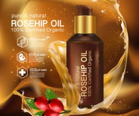Moisturizing plant essence cosmetics vector
