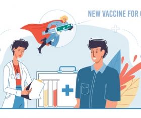 New vaccine for covid-19 cartoon illustration vector