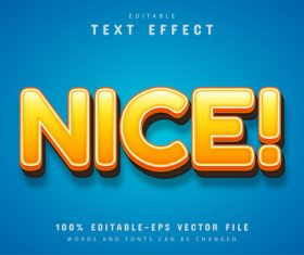 Nice text effect editable vector