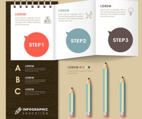 Notepad infographic concept vector
