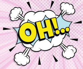 OH comic style zoom pattern vector