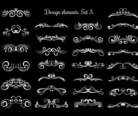 Ornate calligraphy vector swirls