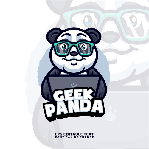 Panda logo vector