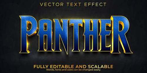 Panther 3d effect text design vector