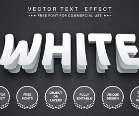 Paper cut editable text style effect vector