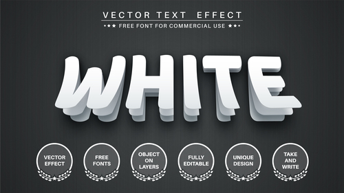 Paper cut editable text style effect vector