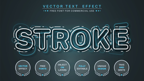 Paper editable text style effect vector