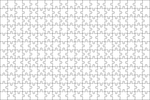 Paper puzzle templates vector