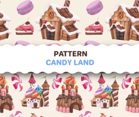 Pattern candy land vector