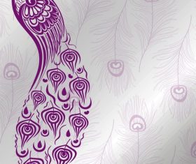 Peacock pattern vector