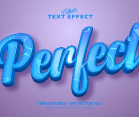 Perfect 3d effect text design vector
