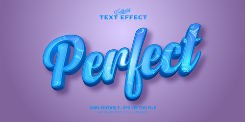 Perfect 3d effect text design vector