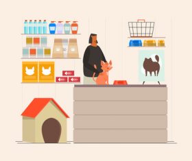Pet shop concept illustration vector